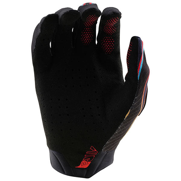 Product image of Troy Lee Designs BTO Sports 0035 TLD B25D1 AIR GLOVE TORCHED BLK RED 02 d1e3f806 f61b 4cb1 8a2f 8f43d9cc997c motocross gloves showing fit, construction, and colorway | Available at BTO Sports