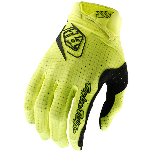 Product image of Troy Lee Designs BTO Sports 0064 TLD B25D1 AIR GLOVE MONO FLOYLLW 01 e910a5f6 bd00 4767 8e2e 0e236d9105a2 motocross gloves showing fit, construction, and colorway | Available at BTO Sports