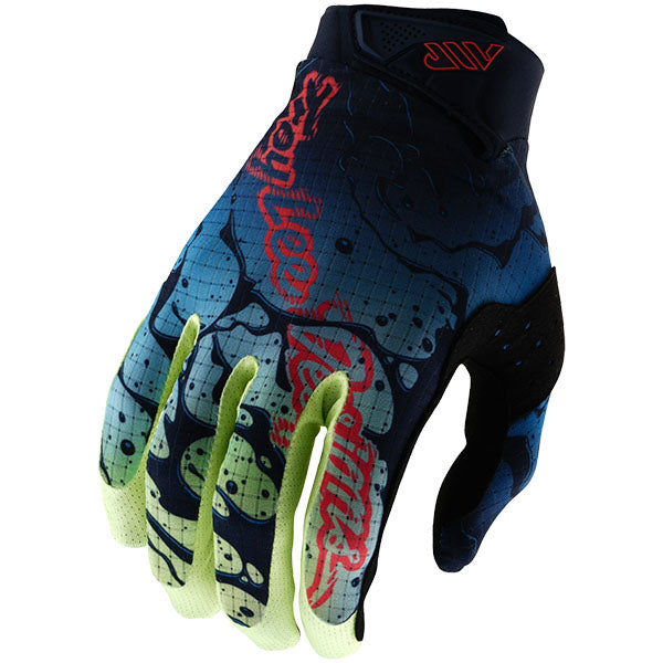 Product image of Troy Lee Designs BTO Sports 0076 TLD B25D1 AIR GLOVE DRIP GLOYLLW DRKNVY 01 fc1d8002 6193 483a 9d7b c8fa0fb5a080 motocross gloves showing fit, construction, and colorway | Available at BTO Sports