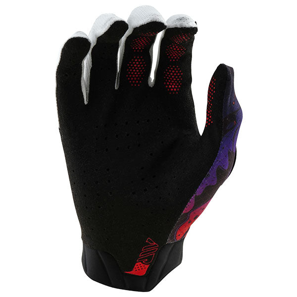 Product image of Troy Lee Designs BTO Sports 0077 TLD B25D1 AIR GLOVE DRIP BLK PURP 02 2e766540 2732 49b7 83f3 27262cbe46e0 motocross gloves showing fit, construction, and colorway | Available at BTO Sports