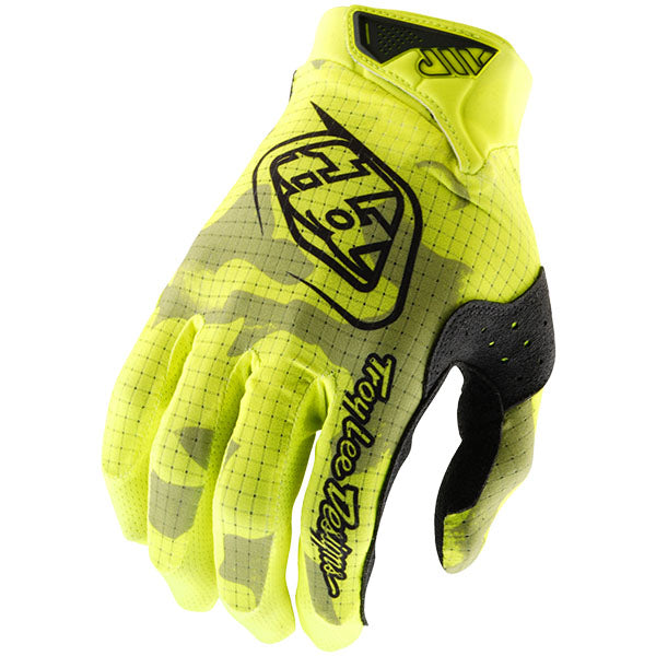 Product image of Troy Lee Designs BTO Sports 0080 TLD B25D1 AIR GLOVE BLOTTED FLOYELLOW 01 7e7ac2a3 d629 402c a6c6 3b809c514d1e motocross gloves showing fit, construction, and colorway | Available at BTO Sports