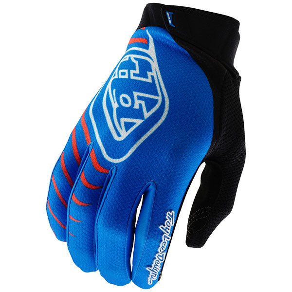 Product image of Troy Lee Designs BTO Sports 0096 TLD M25D1 GPPRO GLOVE MONO BLU 01 motocross gloves showing fit, construction, and colorway | Available at BTO Sports