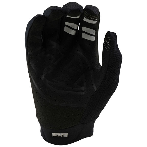 Product image of Troy Lee Designs BTO Sports 0097 TLD M25D1 GPPRO GLOVE MONO BLK 02 motocross gloves showing fit, construction, and colorway | Available at BTO Sports
