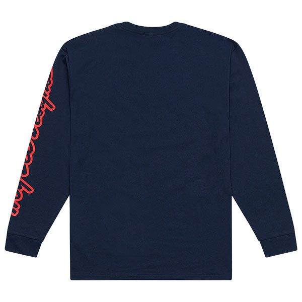 Crisp studio image on a white background of Troy Lee Designs Signature Long Sleeve Tee; showing long-sleeve cut, printed graphics, and crew neckline