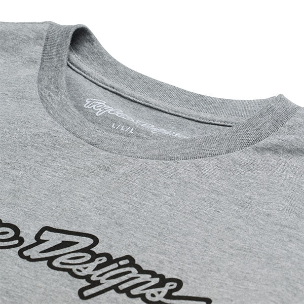 Crisp studio image on a white background of Troy Lee Designs Signature Long Sleeve Tee; showing long-sleeve cut, printed graphics, and crew neckline