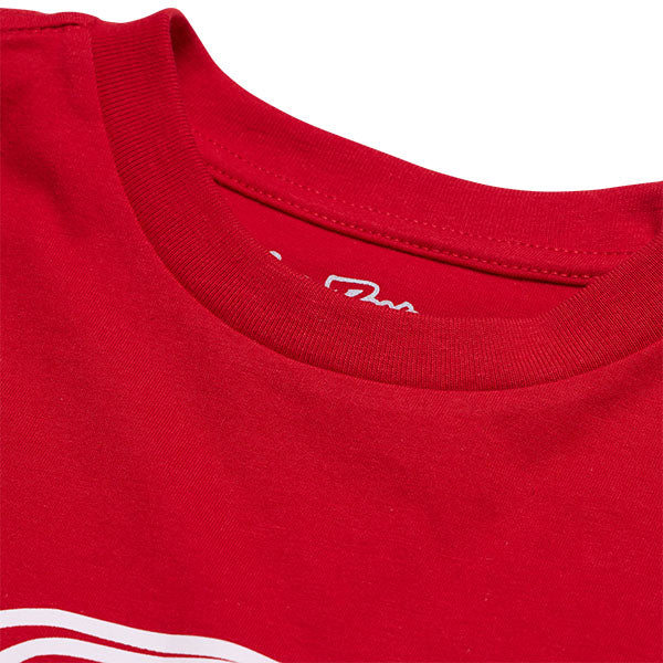 Clean studio shot of Troy Lee Designs Badge Tee (Youth); showing tee fit, printed graphics, and crew neckline; SKU 7245680; Sizes: Y-SM, Y-MD, Y-LG, Y-XL
