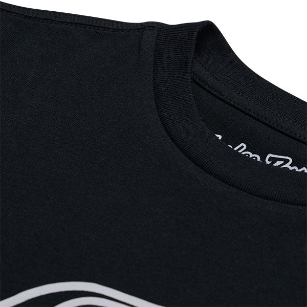 Professional studio photo of Troy Lee Designs Badge Tee (Youth); showing tee fit, printed graphics, and crew neckline; SKU 7245680