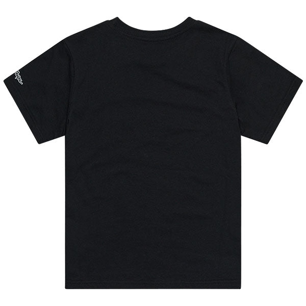 High-resolution studio image of Troy Lee Designs Badge Tee (Youth); showing tee fit, printed graphics, and crew neckline; SKU 7245680