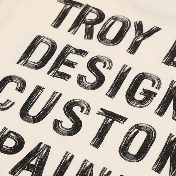 Crisp studio image on a white background of Troy Lee Designs Paint Shop Tee (Womens); showing tee fit, printed graphics, and crew neckline; SKU 7537290