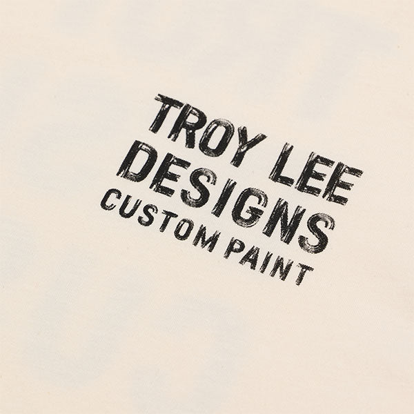 Clean studio shot of Troy Lee Designs Paint Shop Tee (Womens); showing tee fit, printed graphics, and crew neckline; SKU 7537290; Sizes: S-XL