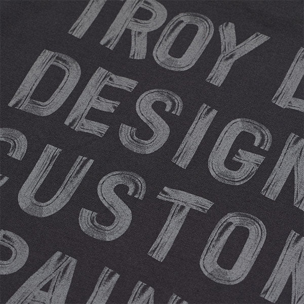 High-resolution studio image of Troy Lee Designs Paint Shop Tee (Womens); showing tee fit, printed graphics, and crew neckline; SKU 7537290; Sizes: S-XL