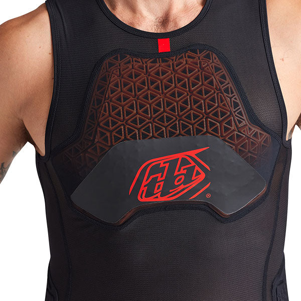 Troy Lee Designs Stage Ghost D30 Vest Base Layer product image in Blk sizes SM, MD, LG, XL SKU 56390600. Base Layer Shirt | Available at BTO Sports