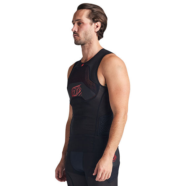 Troy Lee Designs Stage Ghost D30 Vest Base Layer product image in Blk sizes SM, MD, LG, XL SKU 56390600. Base Layer Shirt | Available at BTO Sports