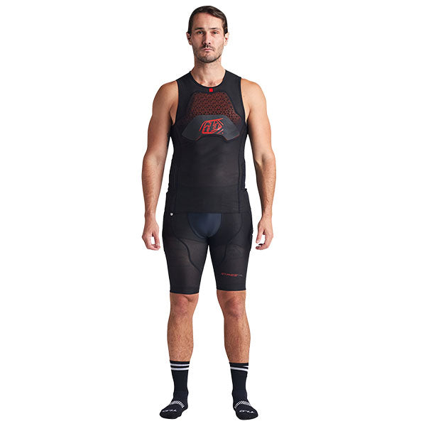 Troy Lee Designs Stage Ghost D30 Vest Base Layer product image in Blk sizes SM, MD, LG, XL SKU 56390600. Base Layer Shirt | Available at BTO Sports