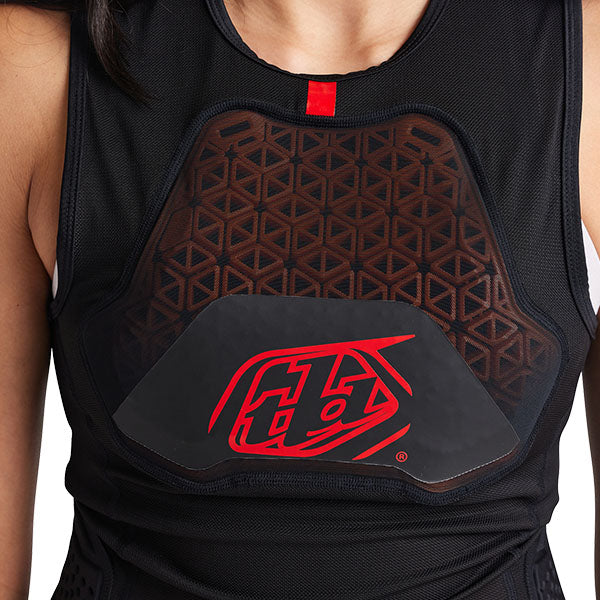 Troy Lee Designs Stage Ghost D30 Vest Base Layer product image in Blk sizes SM, MD, LG, XL SKU 56390600. Base Layer Shirt | Available at BTO Sports