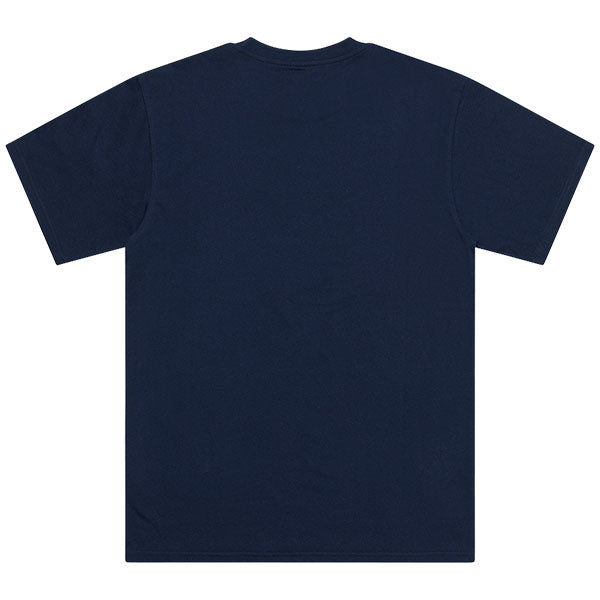 Professional studio photo of Troy Lee Designs Signature Tee; showing tee fit, printed graphics, and crew neckline; SKU 7019170; Sizes: S-2XL