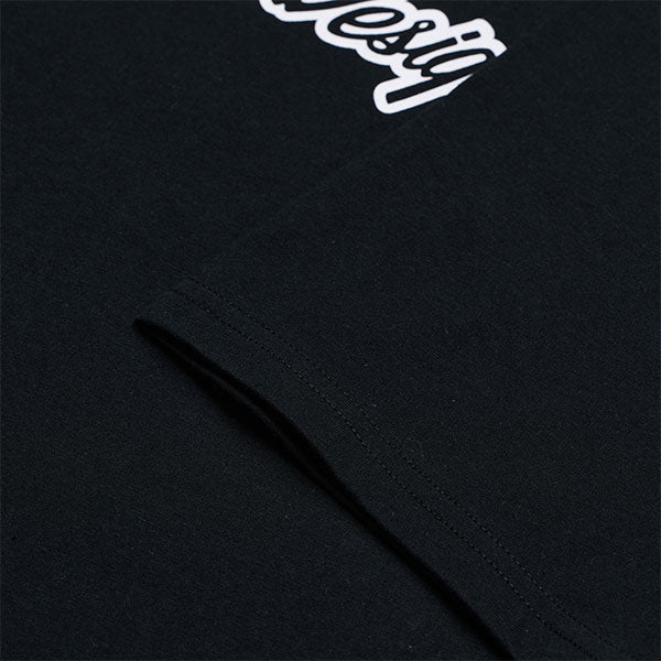 Studio photo on a white background of Troy Lee Designs Signature Tee; showing tee fit, printed graphics, and crew neckline; SKU 7019170; Sizes: S-2XL