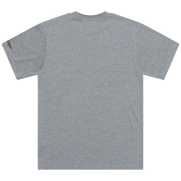 Clean studio shot of Troy Lee Designs Badge Tee; showing tee fit, printed graphics, and crew neckline; SKU 701568102; Sizes: S-2XL