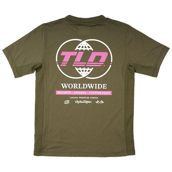 Product image of Troy Lee Designs - Skyline Worldwide Ride Tee (MTB) (Youth) SKU:384148002 | Designed for Mountain Bike, BMX and E-Bike riders | Available at BTO Sports