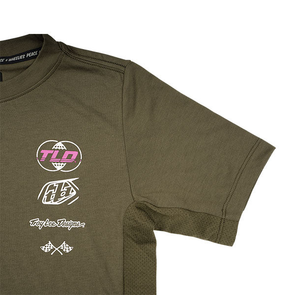 Product image of Troy Lee Designs - Skyline Worldwide Ride Tee (MTB) (Youth) SKU:384148005 | Designed for Mountain Bike, BMX and E-Bike riders | Available at BTO Sports
