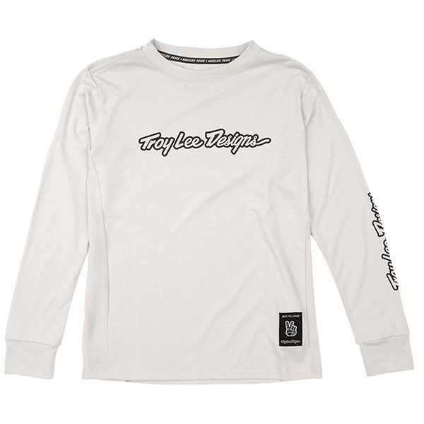 Product image of Troy Lee Designs - Skyline Signature Long Sleeve Ride Tee (MTB) (Youth) SKU:385072031 | Designed for Mountain Bike, BMX and E-Bike riders | Available at BTO Sports