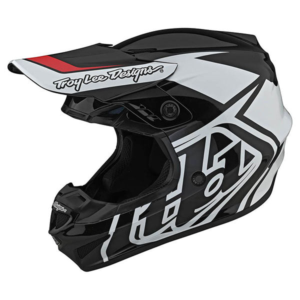 Image of Troy Lee Designs SKU 1032520 GP Overload Helmet Size: XS Colors: Black/White (SKU 1032520)