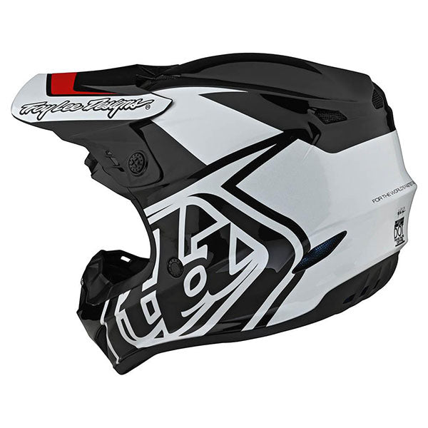 Image of Troy Lee Designs SKU 1032520 GP Overload Helmet Size: XS Colors: Black/White (SKU 1032520)