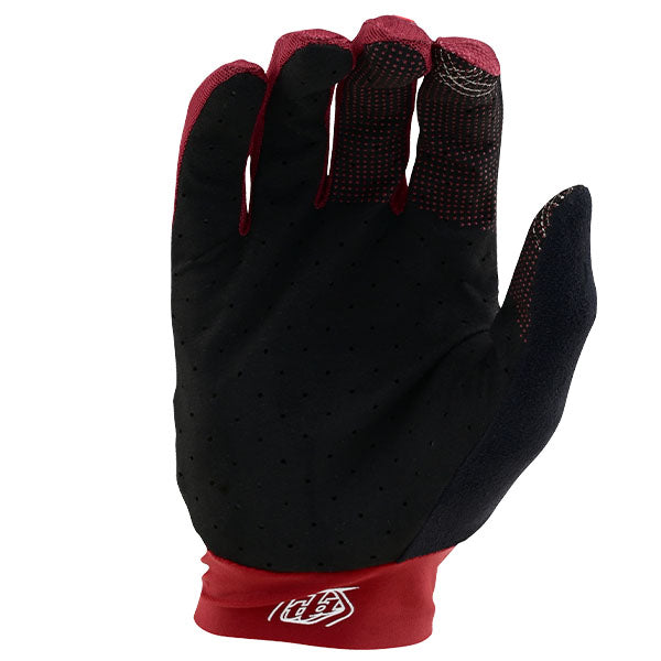Product image of Troy Lee Designs 24 BTO Sports 0072 TLD M24D1 ACE GLOVE REVERB RACERED02 motocross gloves showing fit, construction, and colorway | Available at BTO Sports