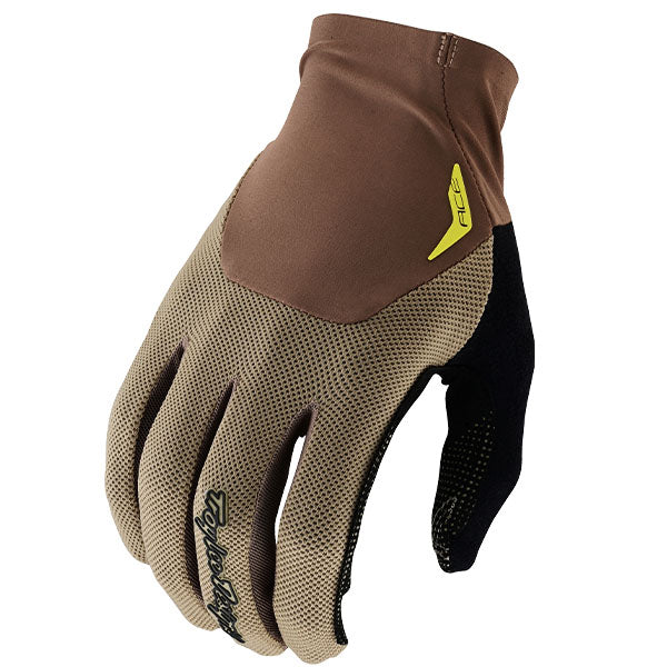 Product image of Troy Lee Designs 24 BTO Sports 0077 TLD M24D1 ACE GLOVE REVERB OAK 01 2dc1cfa2 23db 4d8f 998e c5084459322a motocross gloves showing fit, construction, and colorway | Available at BTO Sports