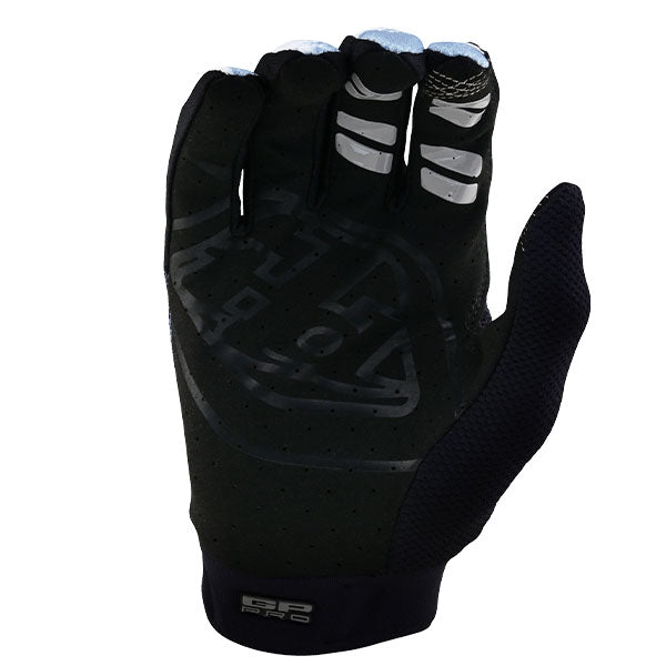 Product image of Troy Lee Designs 24 BTO Sports 0094 TLD M24D1 GPPRO GLOVE BOXEDIN BLK 02 motocross gloves showing fit, construction, and colorway | Available at BTO Sports