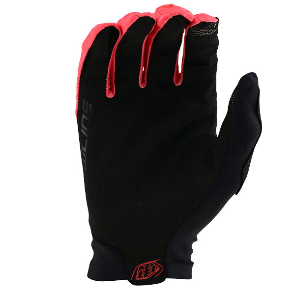 Product image of Troy Lee Designs 24 BTO Sports 0102 TLD M24D1 FLOWLINE GLOVE MONO ORNG 02 motocross gloves showing fit, construction, and colorway | Available at BTO Sports