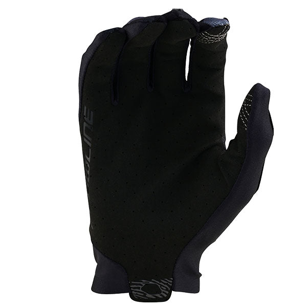 Product image of Troy Lee Designs 24 BTO Sports 0106 TLD M24D1 FLOWLINE GLOVE CAMO BLK 02 motocross gloves showing fit, construction, and colorway | Available at BTO Sports
