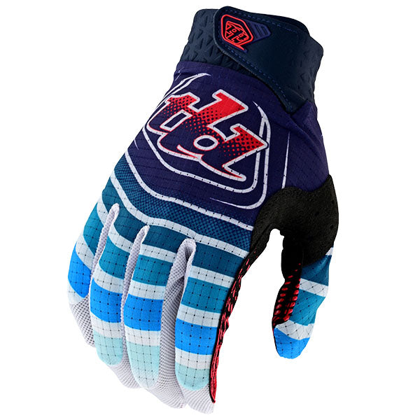 Product image of Troy Lee Designs 24 BTO Sports 0111 TLD M24D1 AIR GLOVE WAVEZ NVYRED 01 772ae861 67cc 417f aa49 baaf7365ad32 motocross gloves showing fit, construction, and colorway | Available at BTO Sports