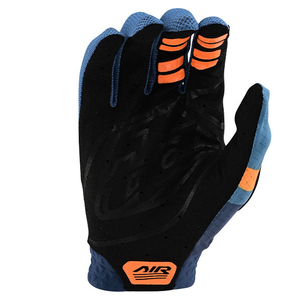 Product image of Troy Lee Designs 24 BTO Sports 01 TLD M24D1 AIR GLOVE PINNED BLU 02 eae66586 cf6e 4c1c 83ff 913693dd1cd7 motocross gloves showing fit, construction, and colorway | Available at BTO Sports