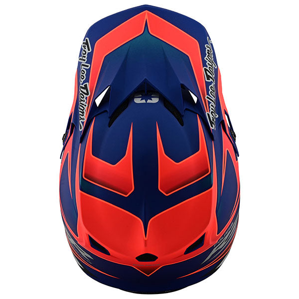 Image of Troy Lee Designs SKU 1095480 SE4 Polyacrylite Polaris MIPS Helmet Size: SM Colors: Blue/Red (SKU 1095480)