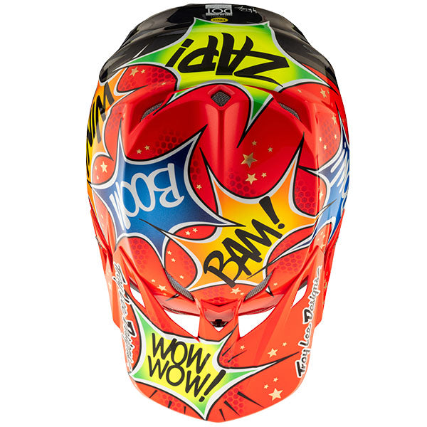 Image of Troy Lee Designs SKU 1827540 SE5 Composite Cosmic Explosion MIPS Helmet Size: XS Colors: Red (SKU 1827540)