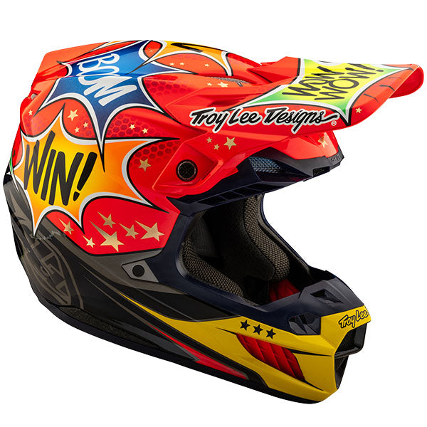 Image of Troy Lee Designs SKU 1827540 SE5 Composite Cosmic Explosion MIPS Helmet Size: XS Colors: Red (SKU 1827540)