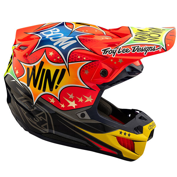 Image of Troy Lee Designs SKU 1827540 SE5 Composite Cosmic Explosion MIPS Helmet Size: XS Colors: Red (SKU 1827540)