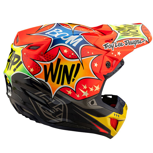 Image of Troy Lee Designs SKU 1827540 SE5 Composite Cosmic Explosion MIPS Helmet Size: XS Colors: Red (SKU 1827540)