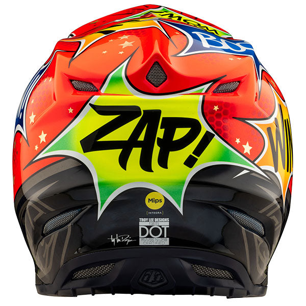 Image of Troy Lee Designs SKU 1827540 SE5 Composite Cosmic Explosion MIPS Helmet Size: XS Colors: Red (SKU 1827540)