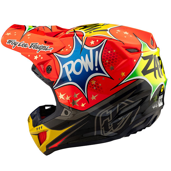 Image of Troy Lee Designs SKU 1827540 SE5 Composite Cosmic Explosion MIPS Helmet Size: XS Colors: Red (SKU 1827540)