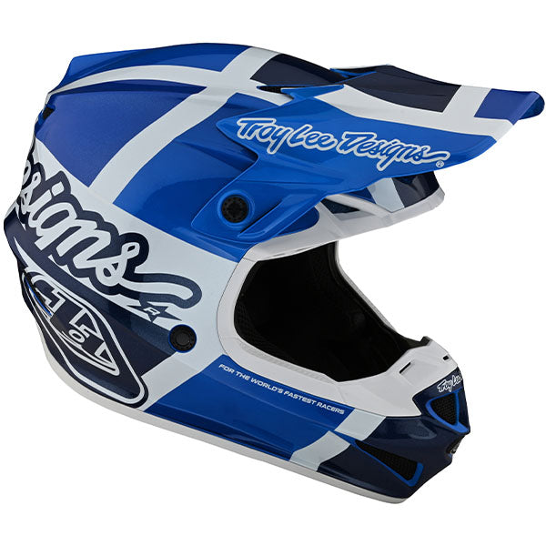 Image of Troy Lee Designs SKU 1099700 SE4 Polyacrylite Quattro Helmet Size: XS Colors: Blue (SKU 1099700)