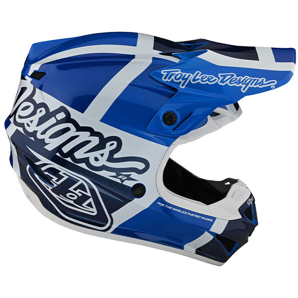 Image of Troy Lee Designs SKU 1099700 SE4 Polyacrylite Quattro Helmet Size: XS Colors: Blue (SKU 1099700)