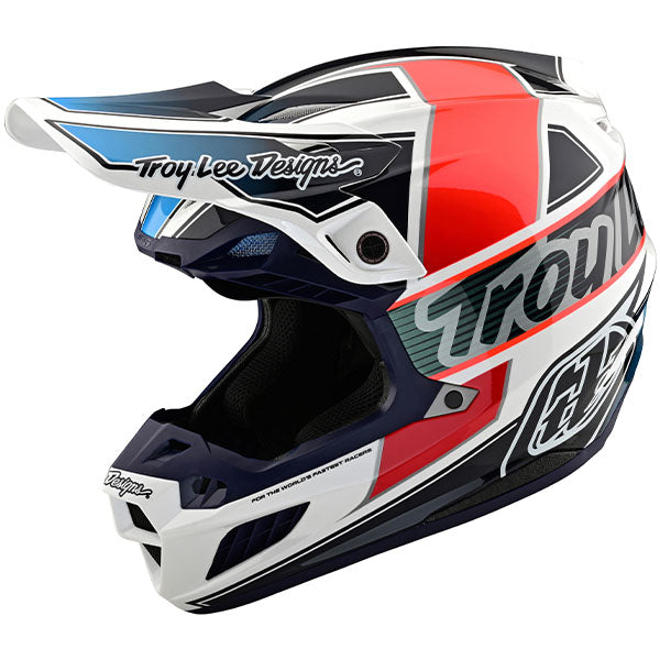 Image of Troy Lee Designs SKU 1820050 SE5 Composite Team Helmet Size: XS Colors: Orange/Blue (SKU 1820050)
