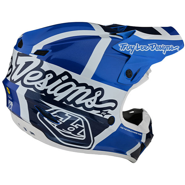 Image of Troy Lee Designs SKU 1099700 SE4 Polyacrylite Quattro Helmet Size: XS Colors: Blue (SKU 1099700)