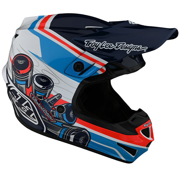 Image of Troy Lee Designs SKU 1123280 SE4 Polyacrylite Skooly Helmet (Youth) Size: Y-MD Colors: Black/Yellow (SKU 1123280)