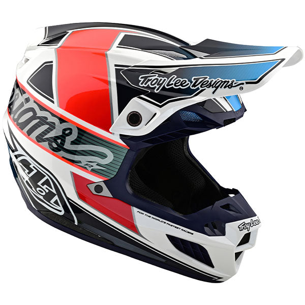 Image of Troy Lee Designs SKU 1820050 SE5 Composite Team Helmet Size: XS Colors: Orange/Blue (SKU 1820050)