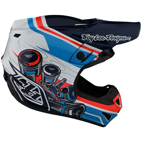 Image of Troy Lee Designs SKU 1123280 SE4 Polyacrylite Skooly Helmet (Youth) Size: Y-MD Colors: Black/Yellow (SKU 1123280)