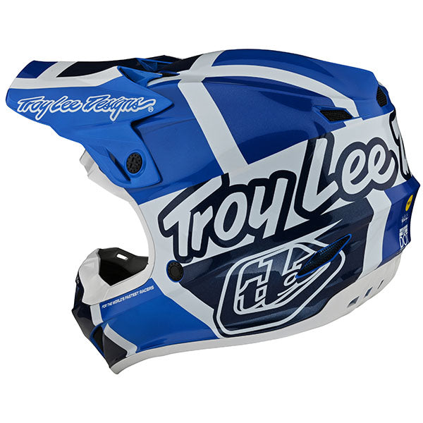 Image of Troy Lee Designs SKU 1099700 SE4 Polyacrylite Quattro Helmet Size: XS Colors: Blue (SKU 1099700)