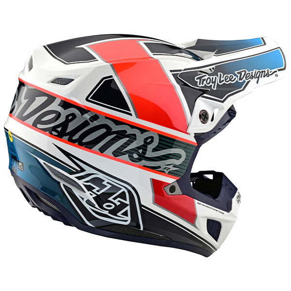 Image of Troy Lee Designs SKU 1820050 SE5 Composite Team Helmet Size: XS Colors: Orange/Blue (SKU 1820050)